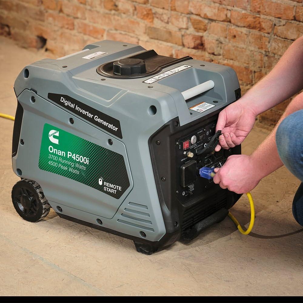 Cummins Onan P4500I Portable Inverter Generator, Power Inverter Dual 5V USB Ports for Mobile Charging, Gas Powered for Backup Home Use, RV & Camping – 7.3 HP 224cc OHV 4-Stroke Engine W/Remote Start