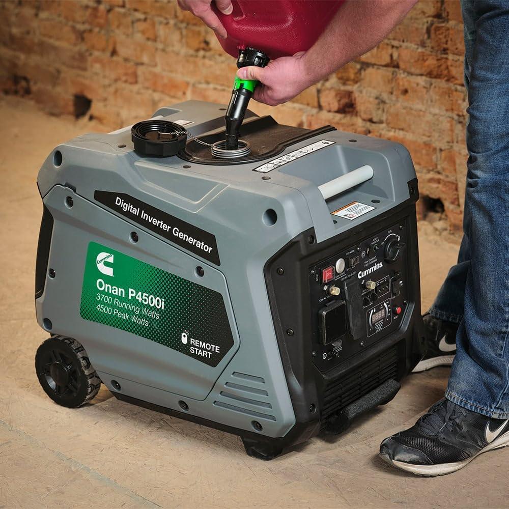 Cummins Onan P4500I Portable Inverter Generator, Power Inverter Dual 5V USB Ports for Mobile Charging, Gas Powered for Backup Home Use, RV & Camping – 7.3 HP 224cc OHV 4-Stroke Engine W/Remote Start