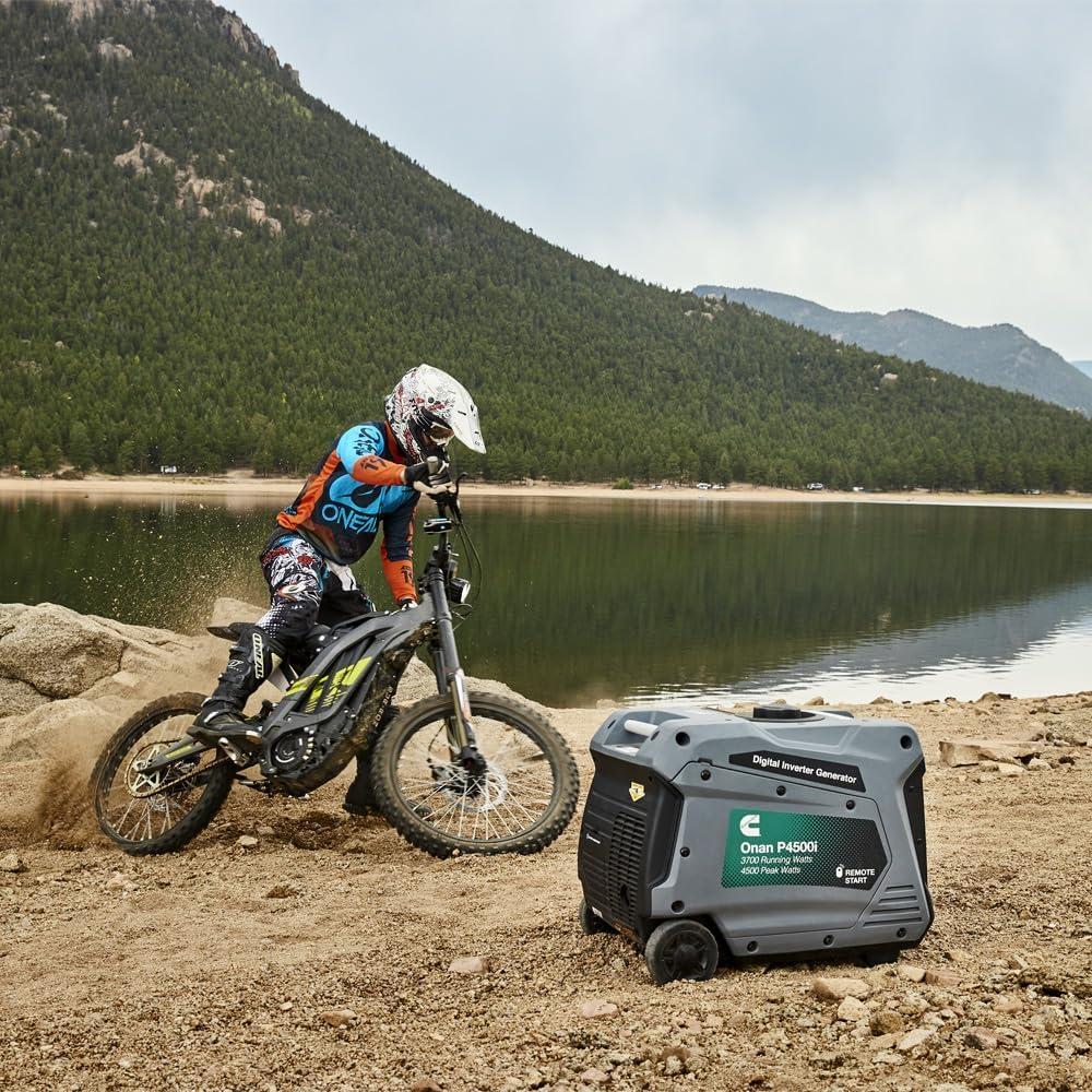 Cummins Onan P4500I Portable Inverter Generator, Power Inverter Dual 5V USB Ports for Mobile Charging, Gas Powered for Backup Home Use, RV & Camping – 7.3 HP 224cc OHV 4-Stroke Engine W/Remote Start