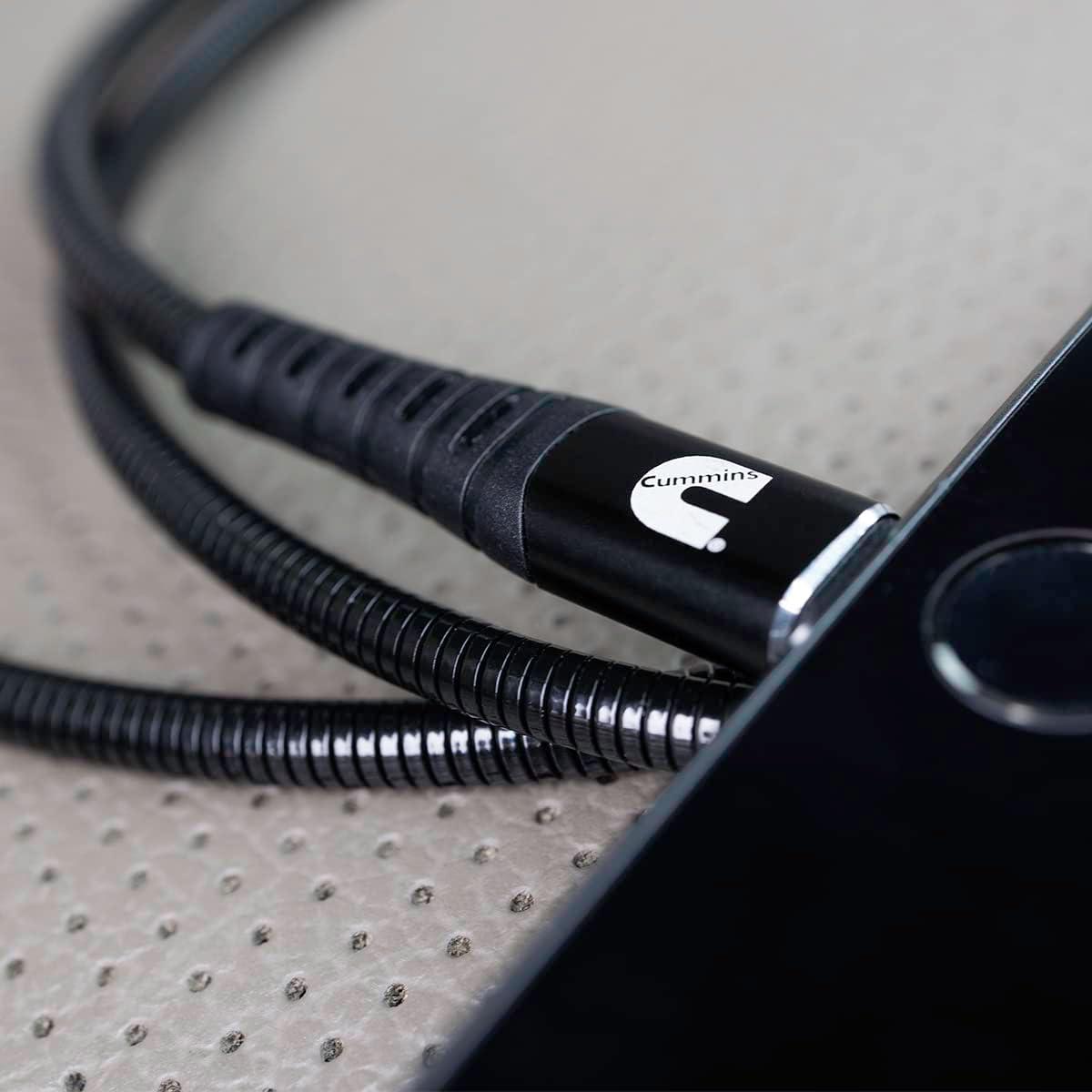 Cummins Lightning® to USB C® Flex Cable to Power Most Apple(R) Devices 8ft CMN4709(8 Feet)