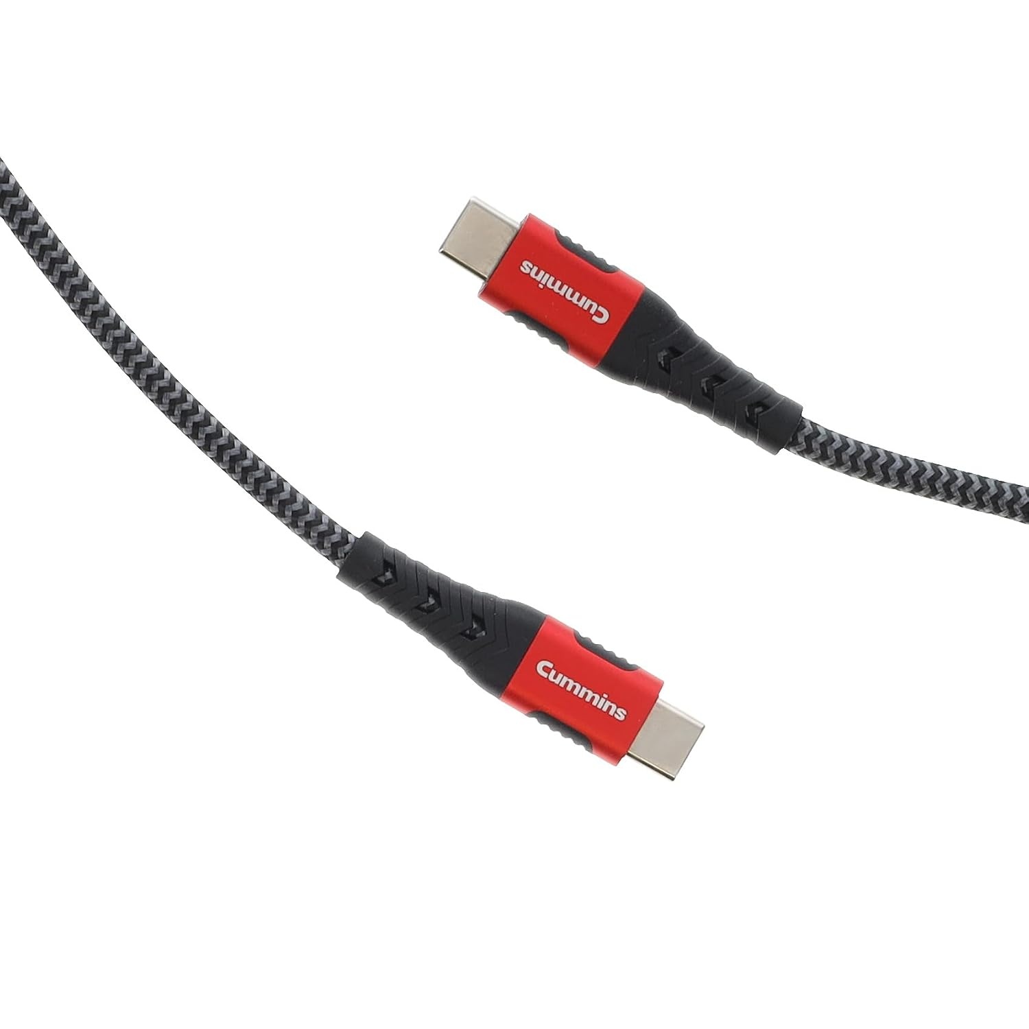 Cummins Braided USB-C to USB-C Cable, 6ft, Fast Charging and Sync, Compatible with iPhone and Samsung Galaxy