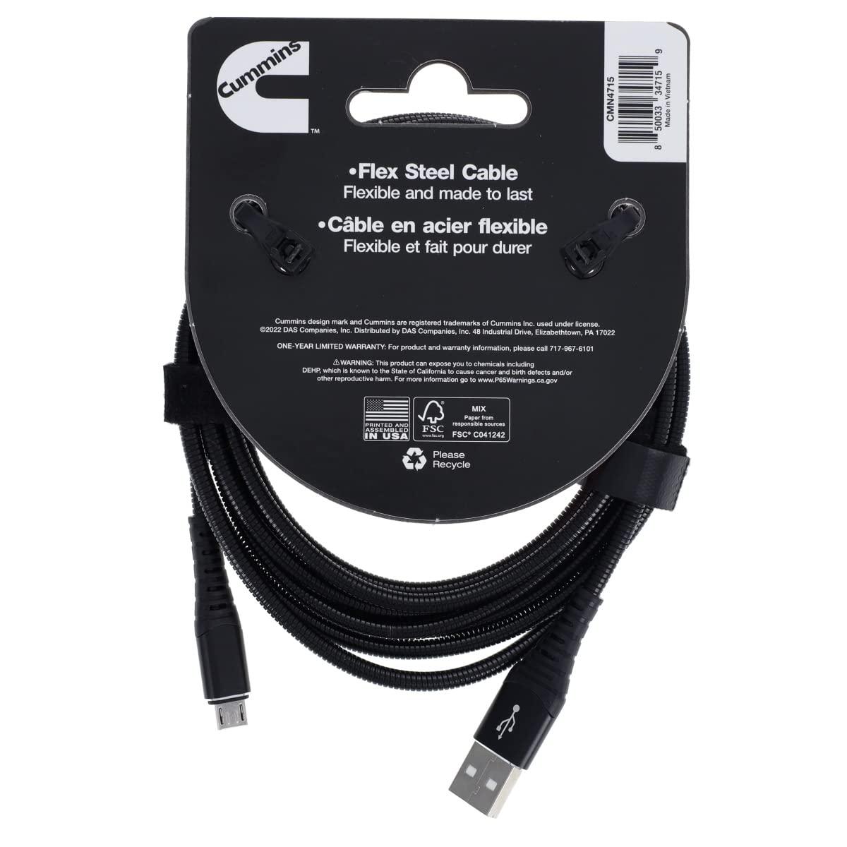 Cummins CMN4714 USB C Certified Micro Flexible Charging Cable Micro to USB C Google Nexus 5X, 6P, Google Pixel, and Others Compatible – 4 Foot(8 Feet)