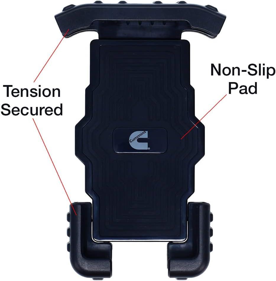 Cummins Windshield Phone Mount CMNWSPH – Suction Cup Phone Holder for Car or Truck Window or Dash Universal Fit – Black
