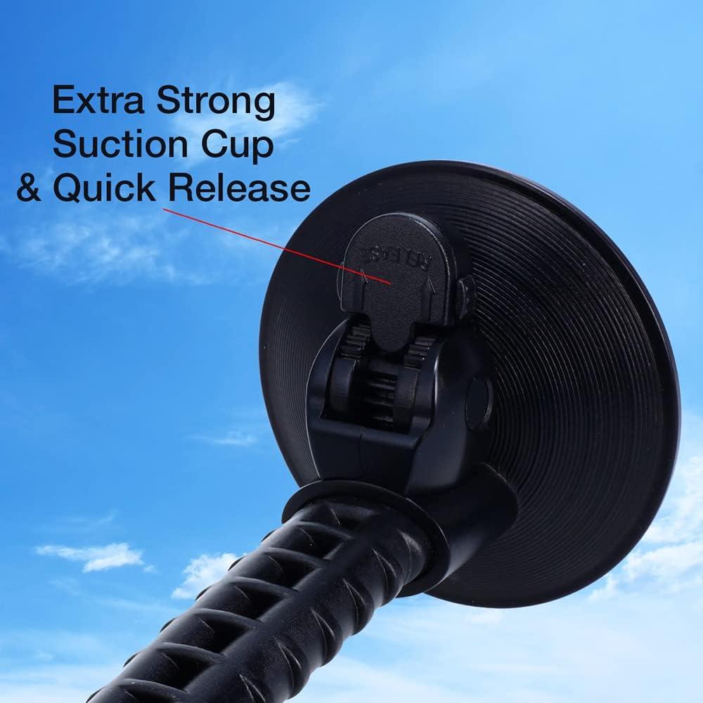 Cummins Windshield Phone Mount CMNWSPH – Suction Cup Phone Holder for Car or Truck Window or Dash Universal Fit – Black
