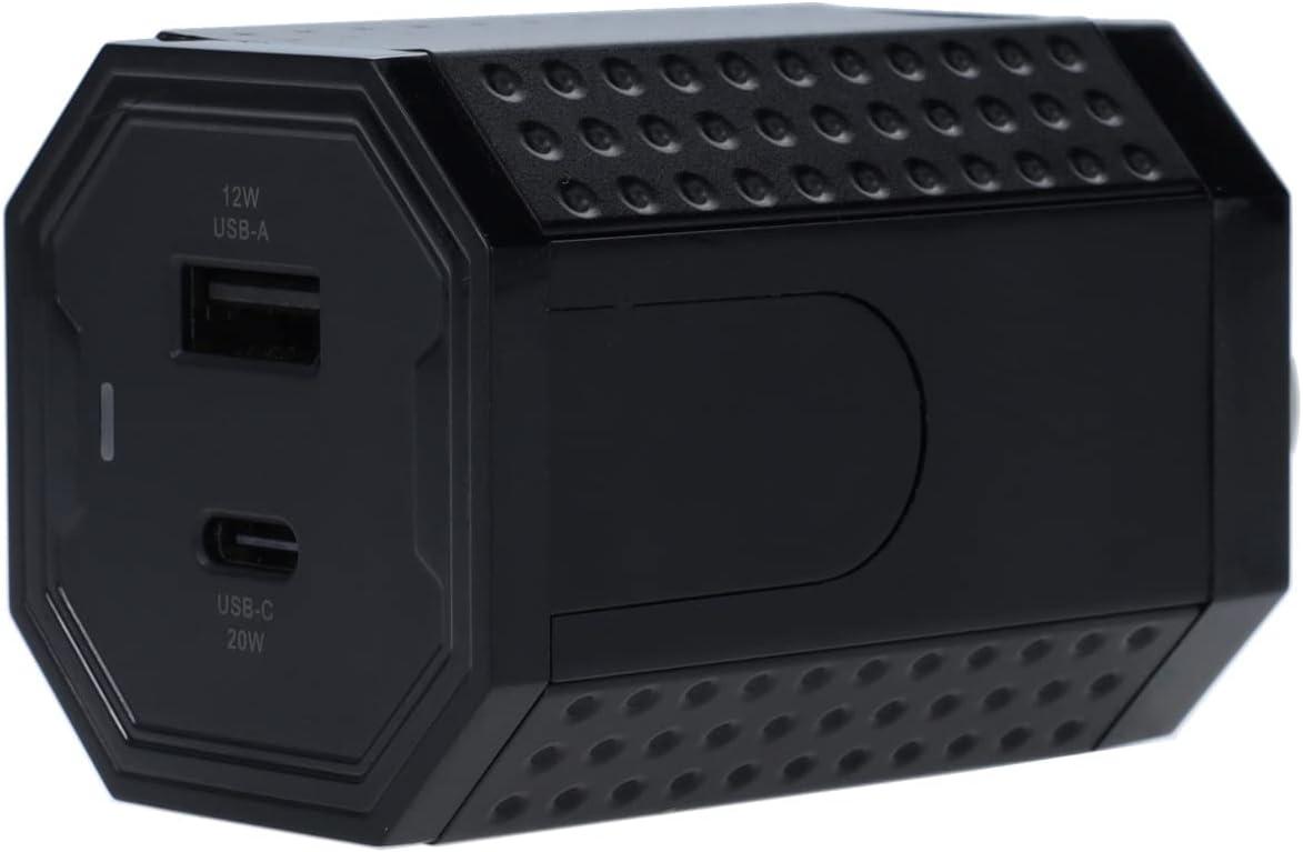 Cummins USB-C Fast Charging Wall Charger 32W Dual Port Type C Power CMN5045, Black