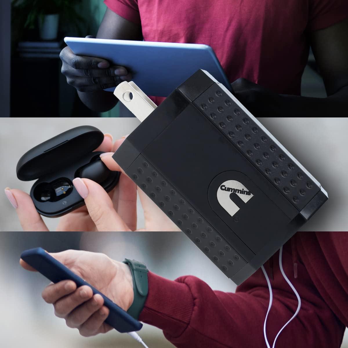 Cummins USB-C Fast Charging Wall Charger 32W Dual Port Type C Power CMN5045, Black