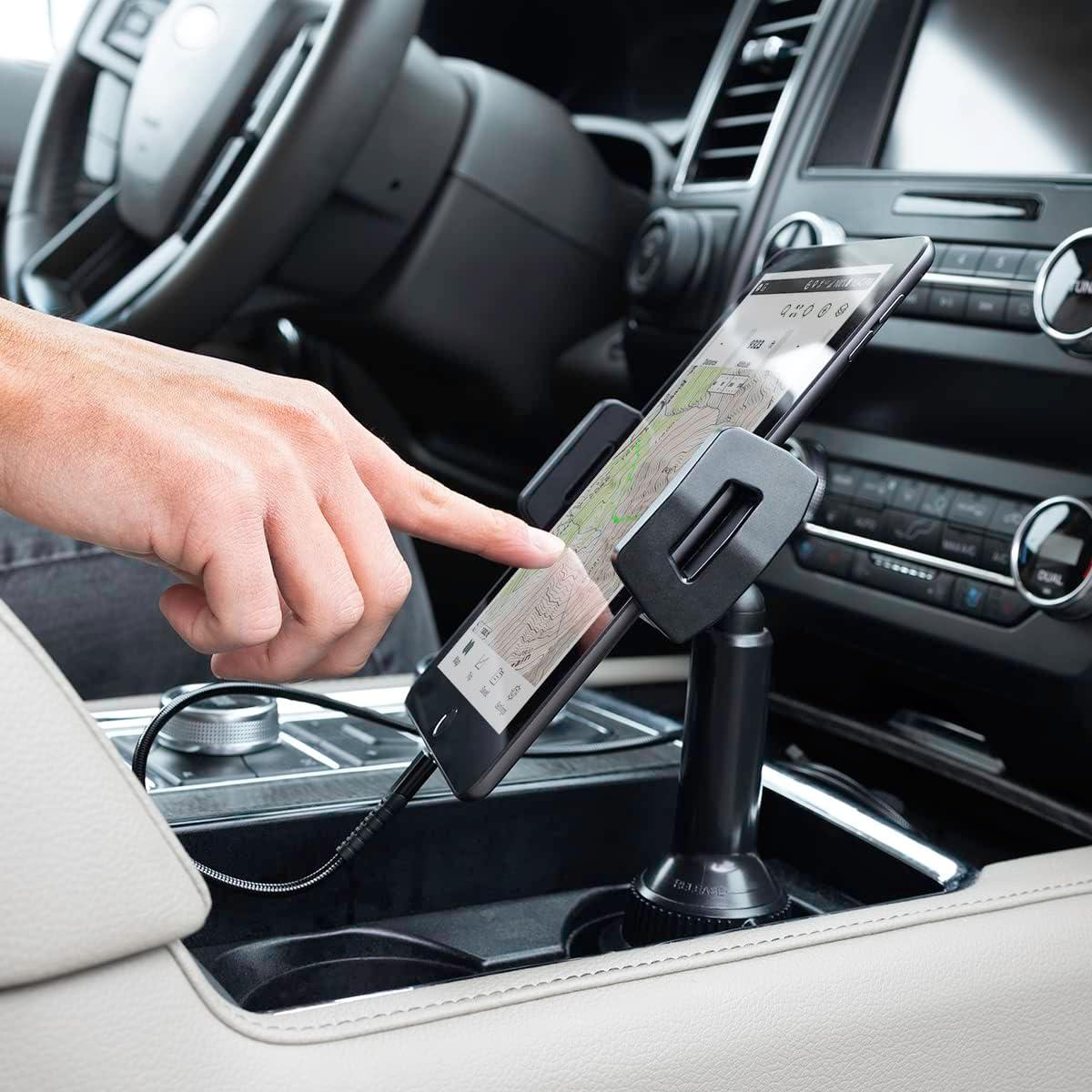 Cummins Cup Holder Tablet Mount CMNCHTBLT – Tablet Dock for iPad Samsung Galaxy Tab Amazon Fire and More – Black