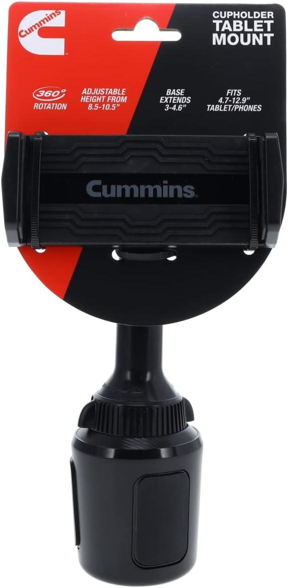 Cummins Cup Holder Tablet Mount CMNCHTBLT – Tablet Dock for iPad Samsung Galaxy Tab Amazon Fire and More – Black