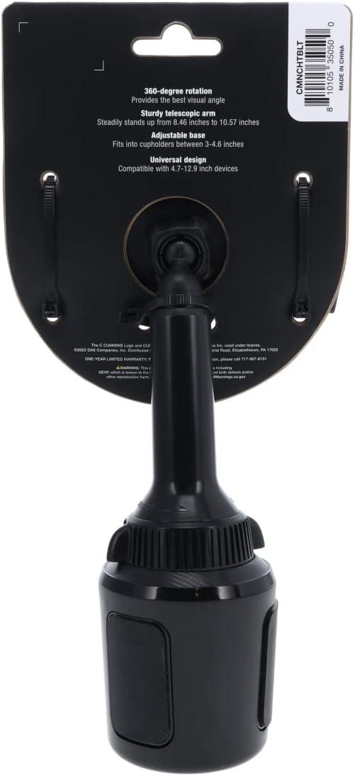 Cummins Cup Holder Tablet Mount CMNCHTBLT – Tablet Dock for iPad Samsung Galaxy Tab Amazon Fire and More – Black