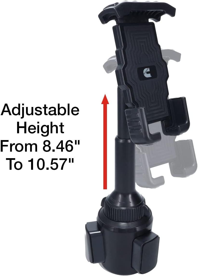 Cummins Cup Phone Holder for Car or Truck CMNCHPH – Adjustable Phone Mount for Cell Phone Car Phone Holder – Black