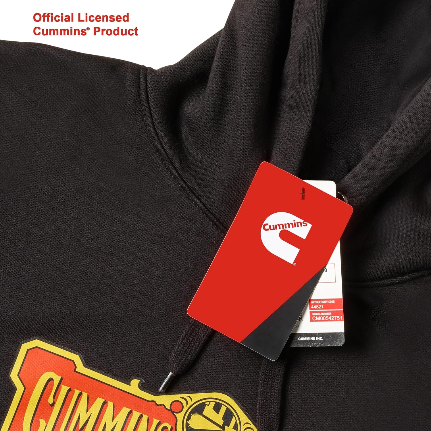 Cummins Hooded Sweatshirt Vintage 1919 Engine Oil Logo Hoodie(Black)