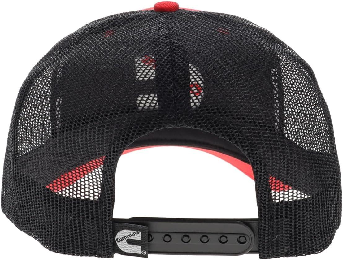 Cummins Trucker Hat Mens and Womens Mesh Back Baseball Cap, Snapback Trucker Hat Diesel Tech Ball Cap(Red)