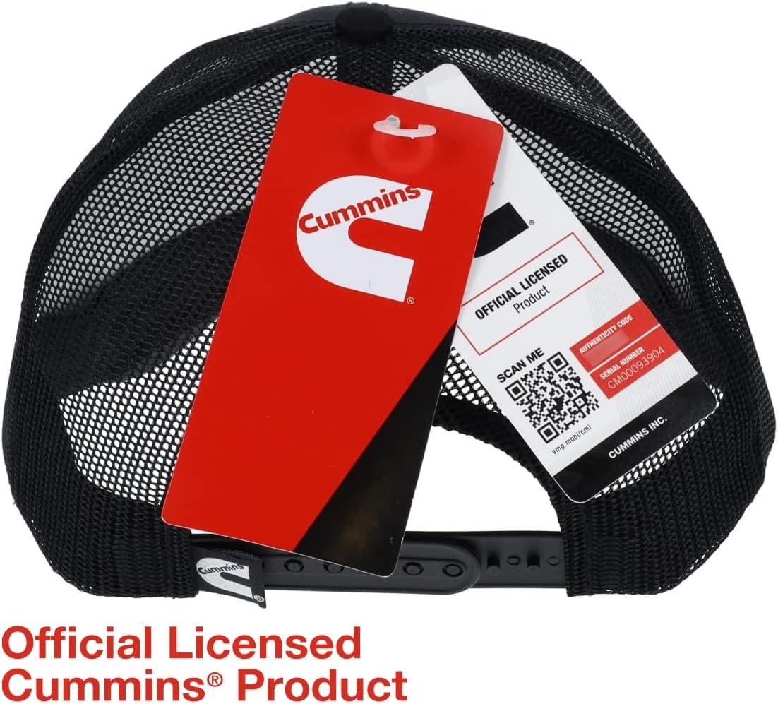 Cummins Trucker Hat Mens and Womens Mesh Back Baseball Cap, Snapback Trucker Hat Diesel Tech Ball Cap(Red)