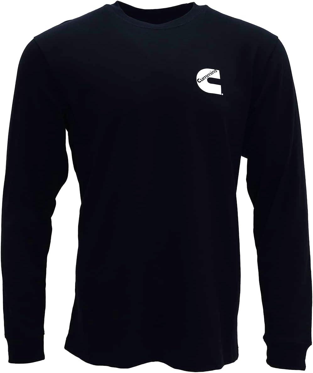 Cummins Long Sleeve Shirt, Black, S – 4XL(Black)