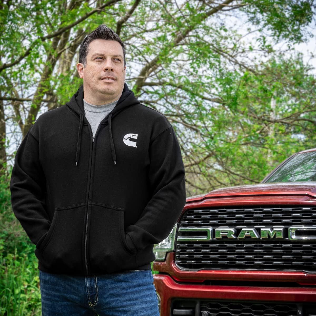 Cummins Men’s Sweatshirt Black Zipper Hoodie