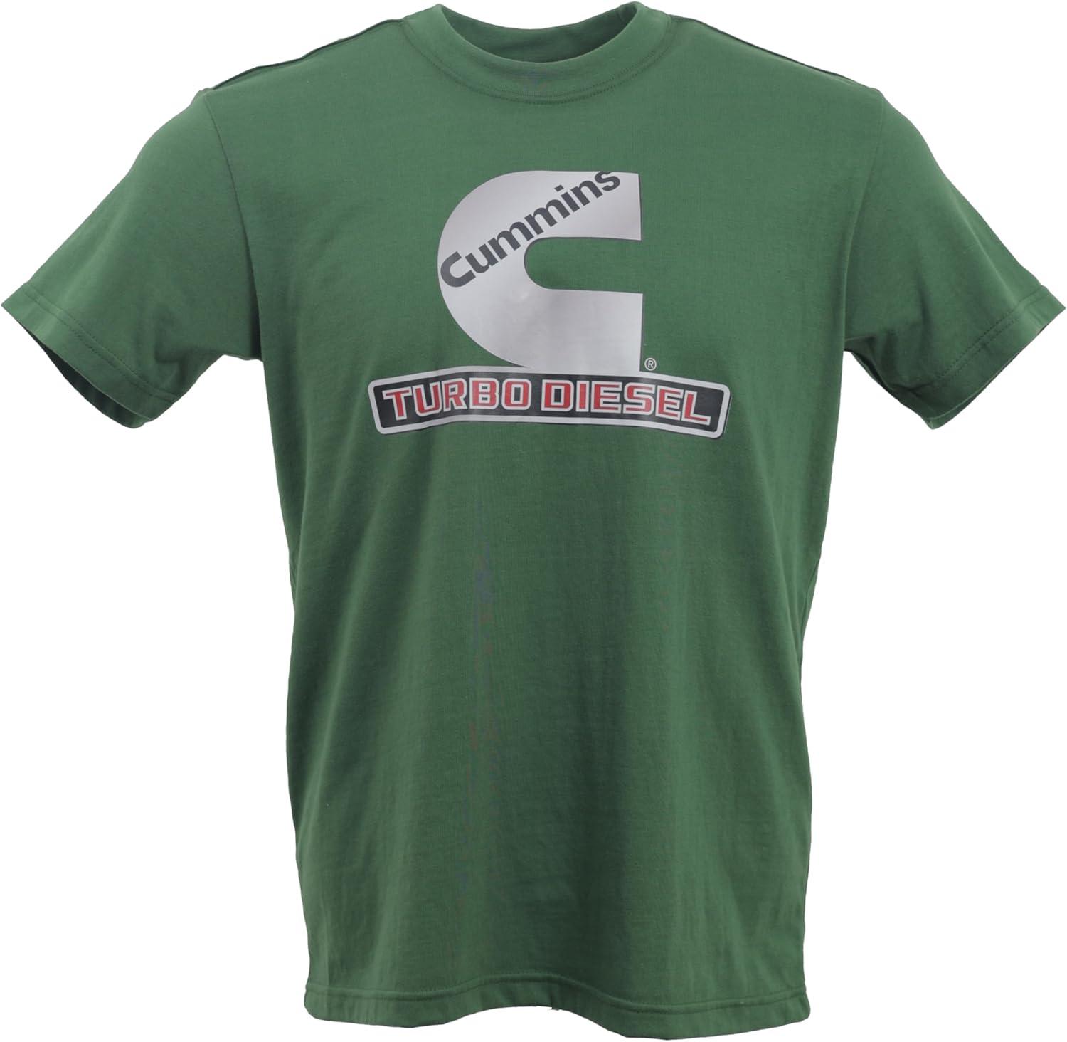 Cummins Turbo Diesel Emblem T Shirts for Men and Women Crew Neck Trucker Apparel Dodge Ram Tee(Green)