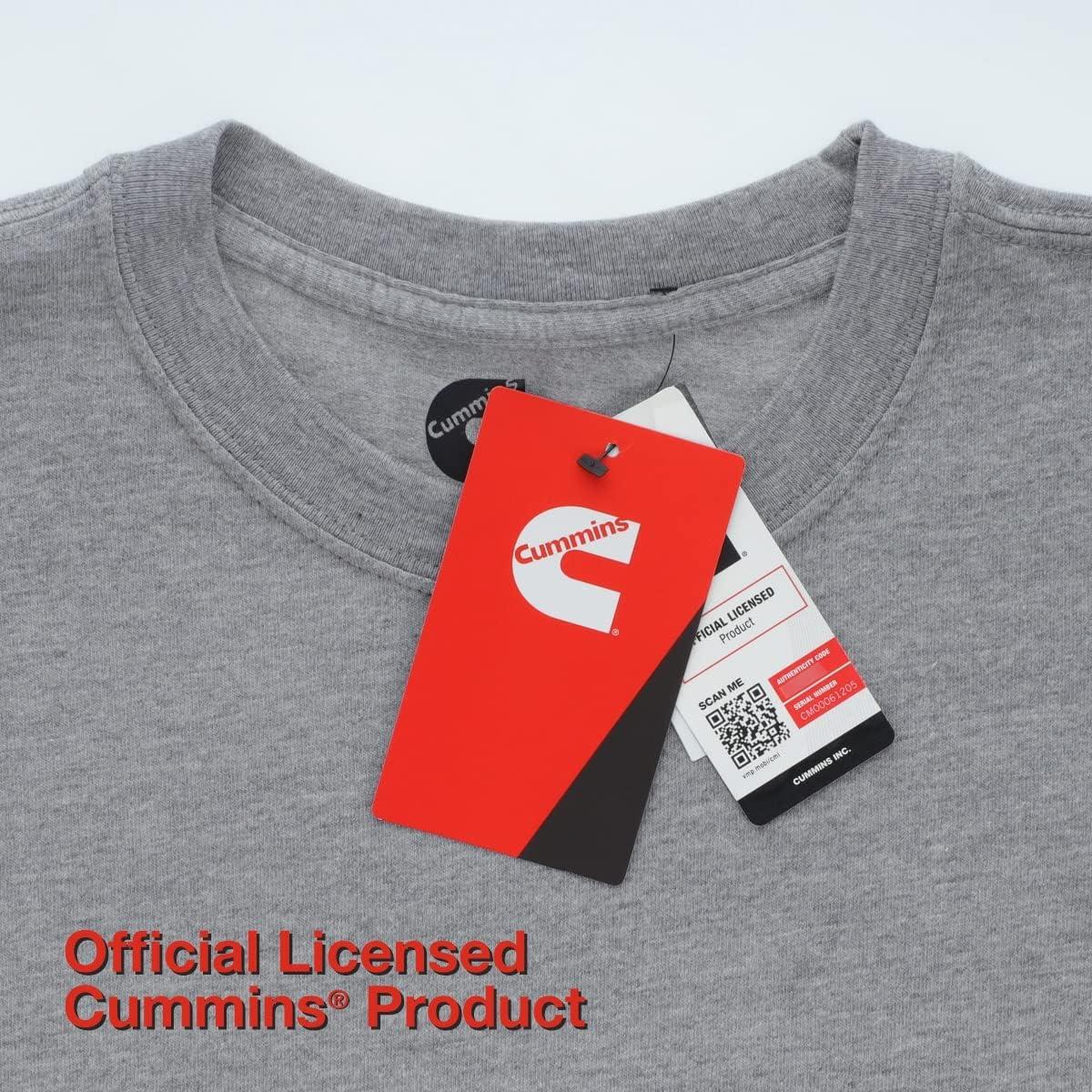 Cummins Men’s T-Shirt Short Sleeve Sport Gray Pocket Tee CMN4754 – Large(Large)