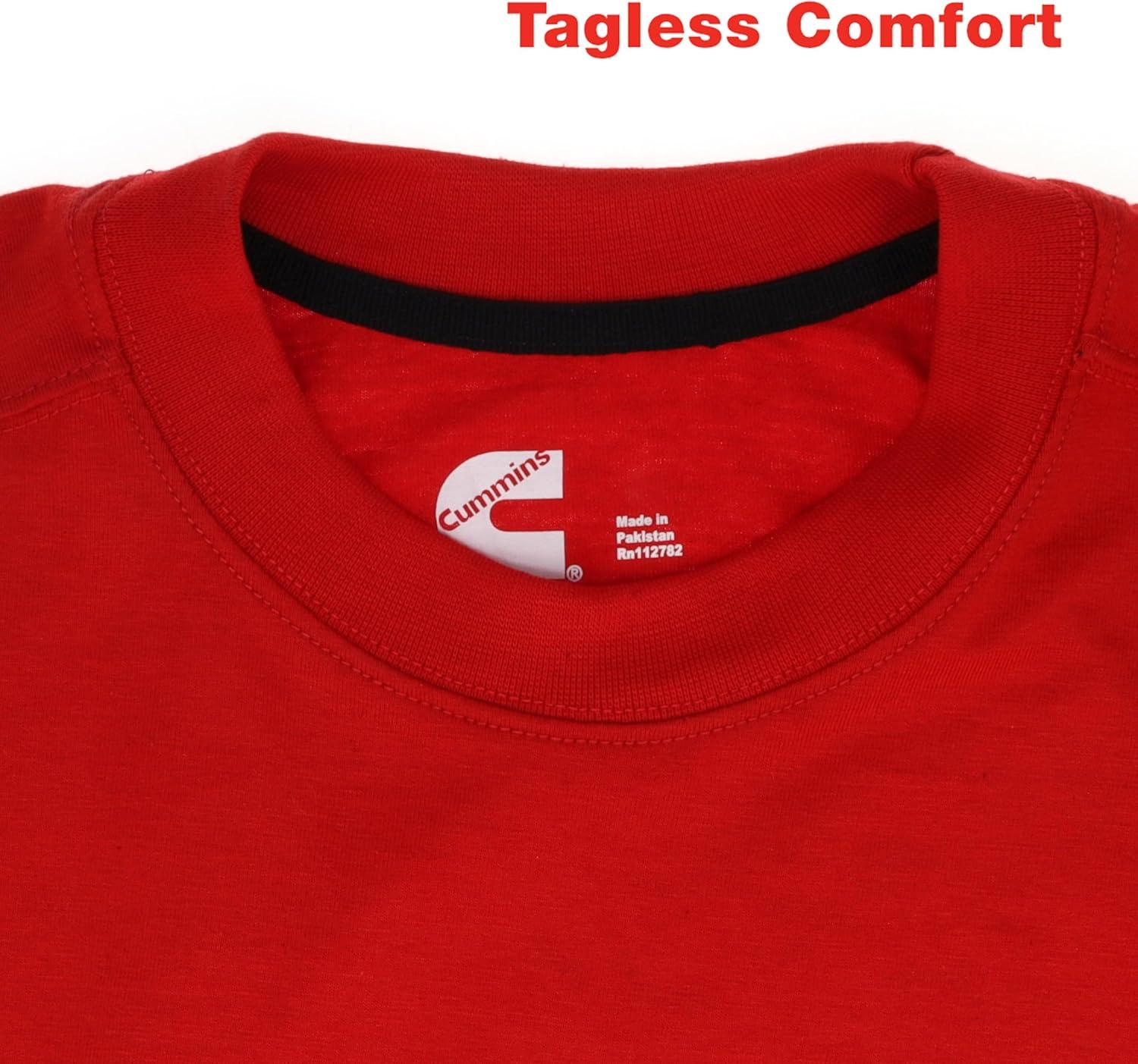 Cummins Turbo Diesel Emblem T Shirts for Men and Women Crew Neck Trucker Apparel Dodge Ram Tee(Red)