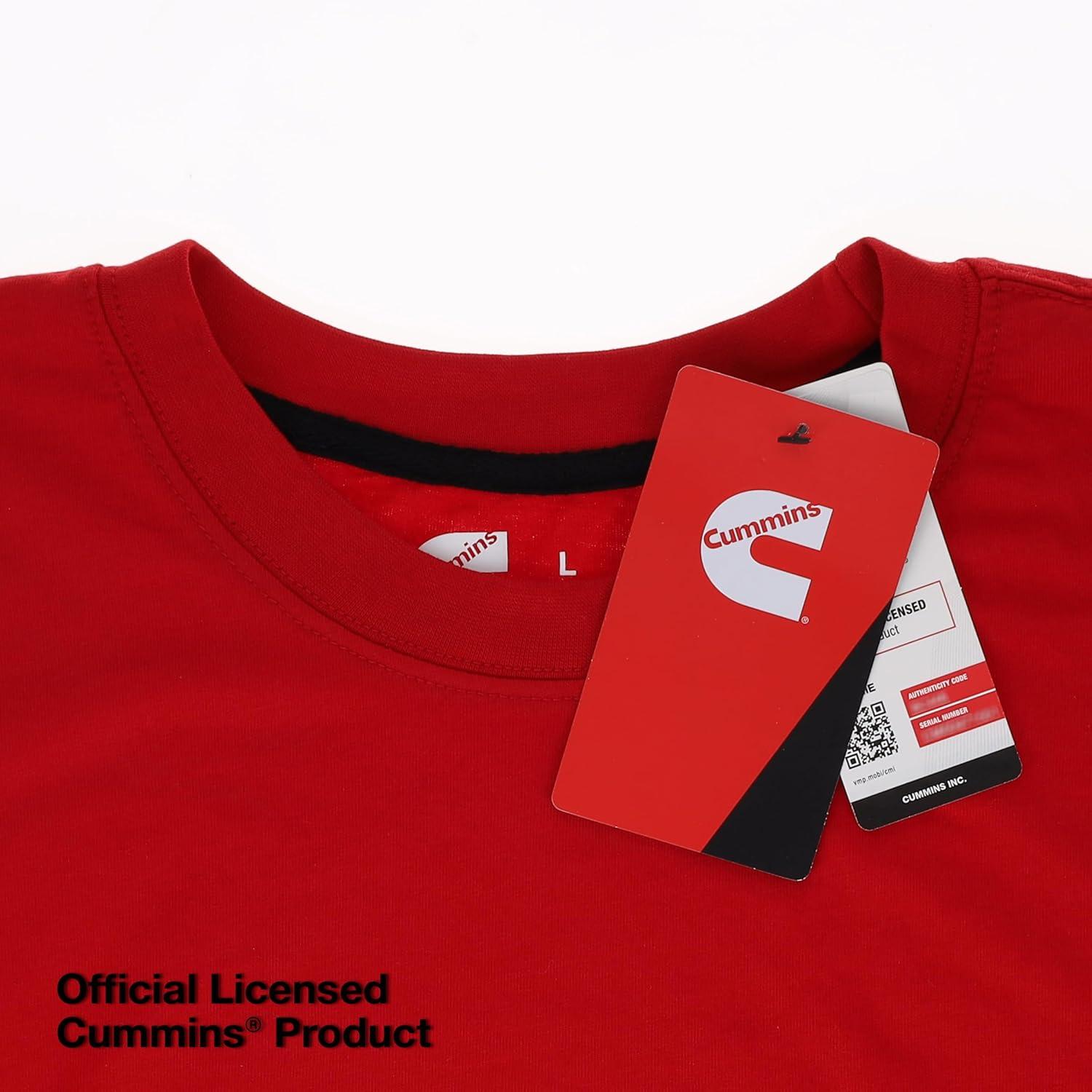 Cummins Turbo Diesel Emblem T Shirts for Men and Women Crew Neck Trucker Apparel Dodge Ram Tee(Red)