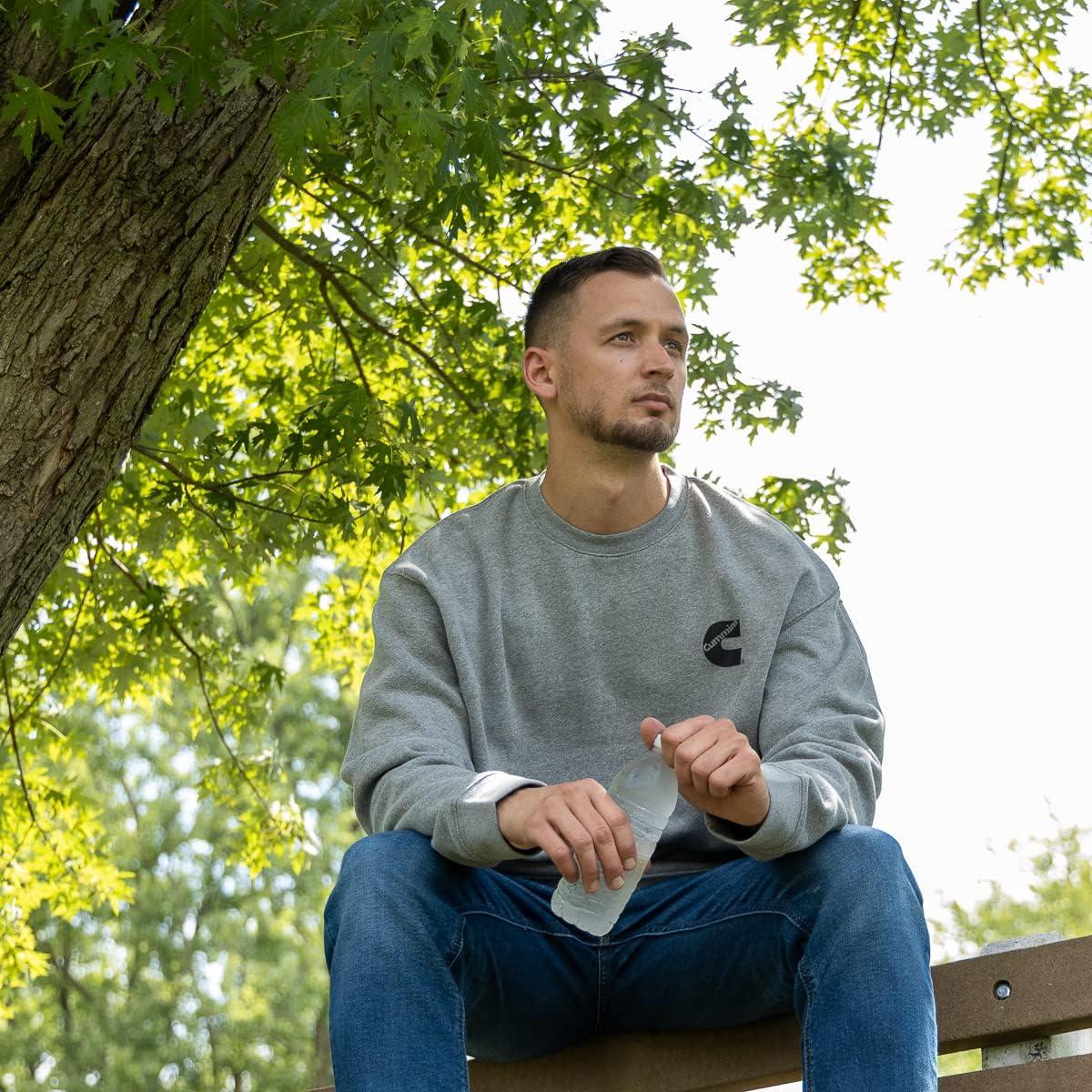 Cummins Fleece Crewneck Sweatshirt, Gray, S – 4XL(Gray)