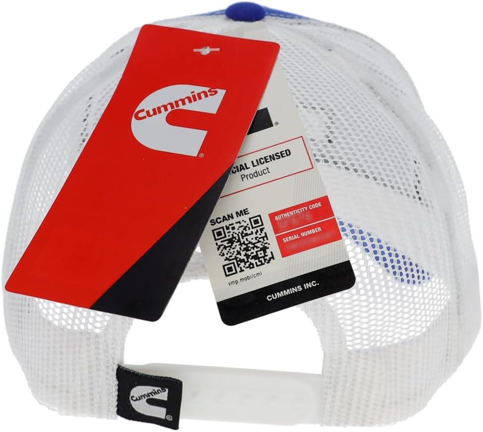 Cummins Hat Vintage Baseball Cap 1952 Cummins Logo Snapback Trucker Hats for Men Women, Mesh Snapback Cap(Blue)