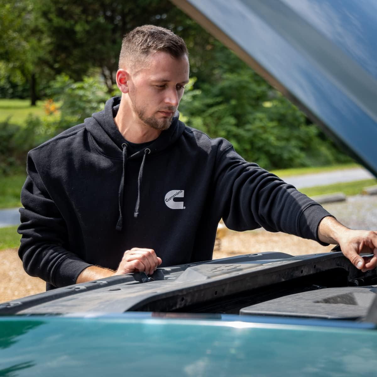 Cummins Hooded Sweatshirt, Black, S – 4XL(Black)