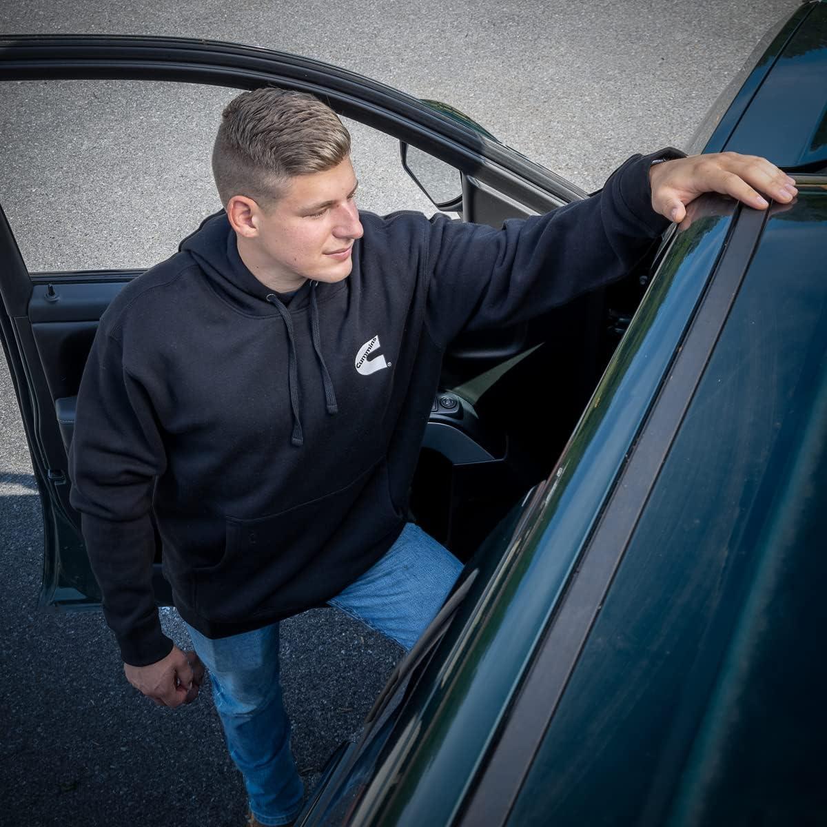 Cummins Hooded Sweatshirt, Black, S – 4XL(Black)