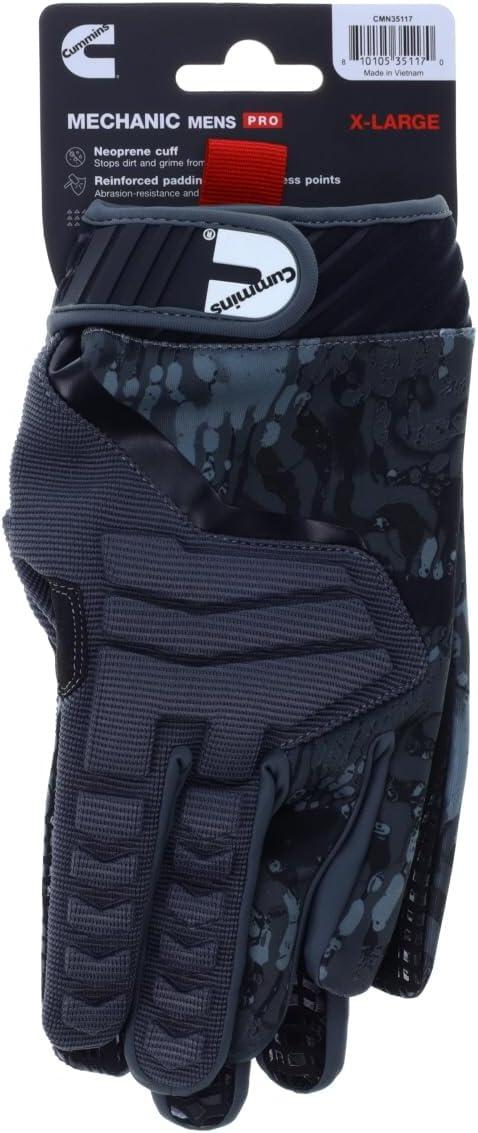 Cummins Pro Mechanic Glove – Professional Tool Grip Mechanics Work Gloves for Men Women with Impact Protection, Large(Large)