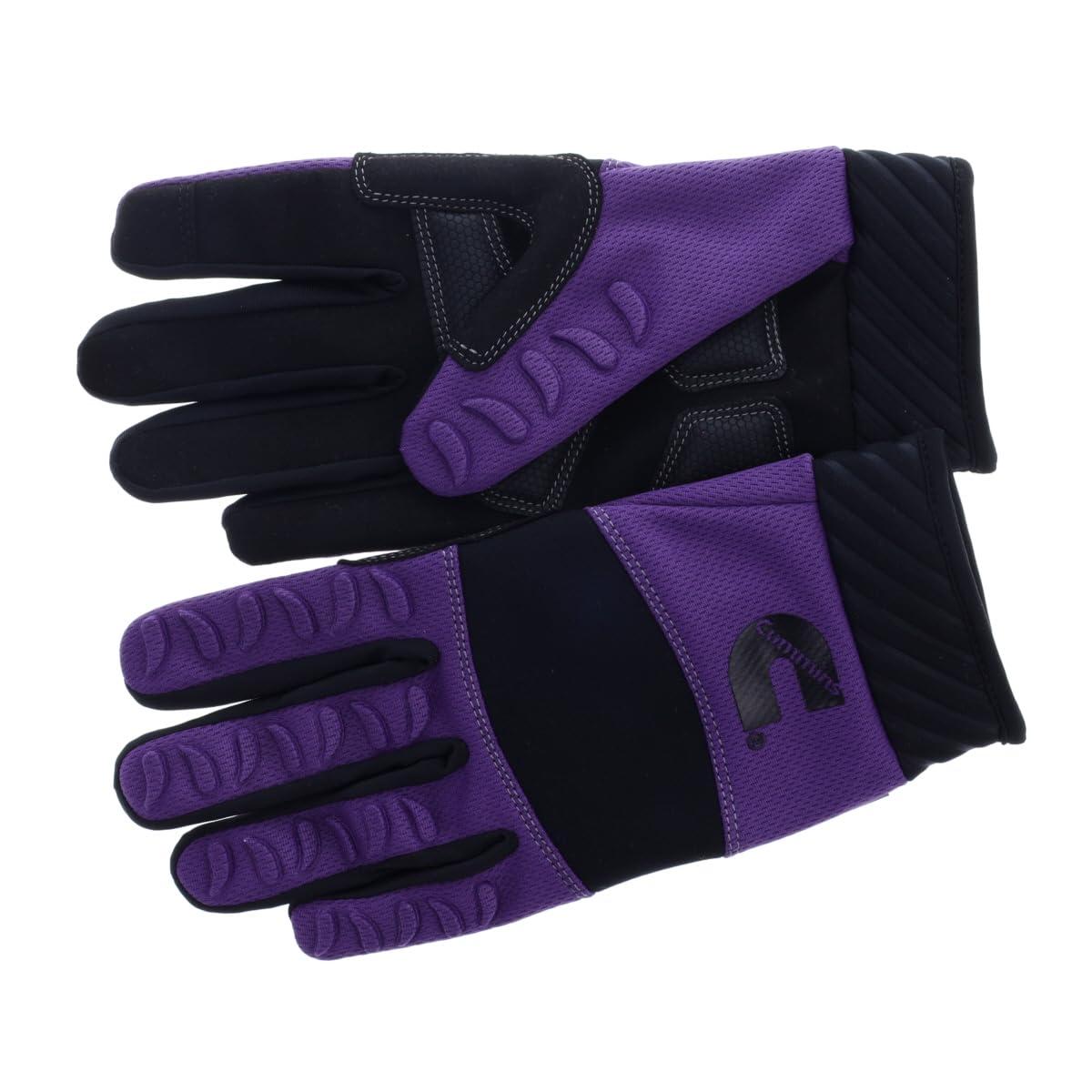Cummins Womens Mechanic Glove – Anti-Vibration Anti-Abrasion Work Gloves All Season All-Purpose, Purple, Large(Large)