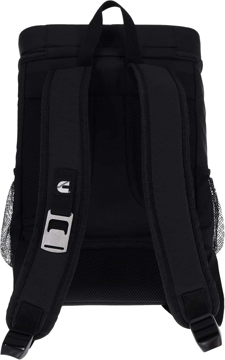Cummins Backpack Cooler, Black with Red Accent Stripe, Insulated with Bottle Opener