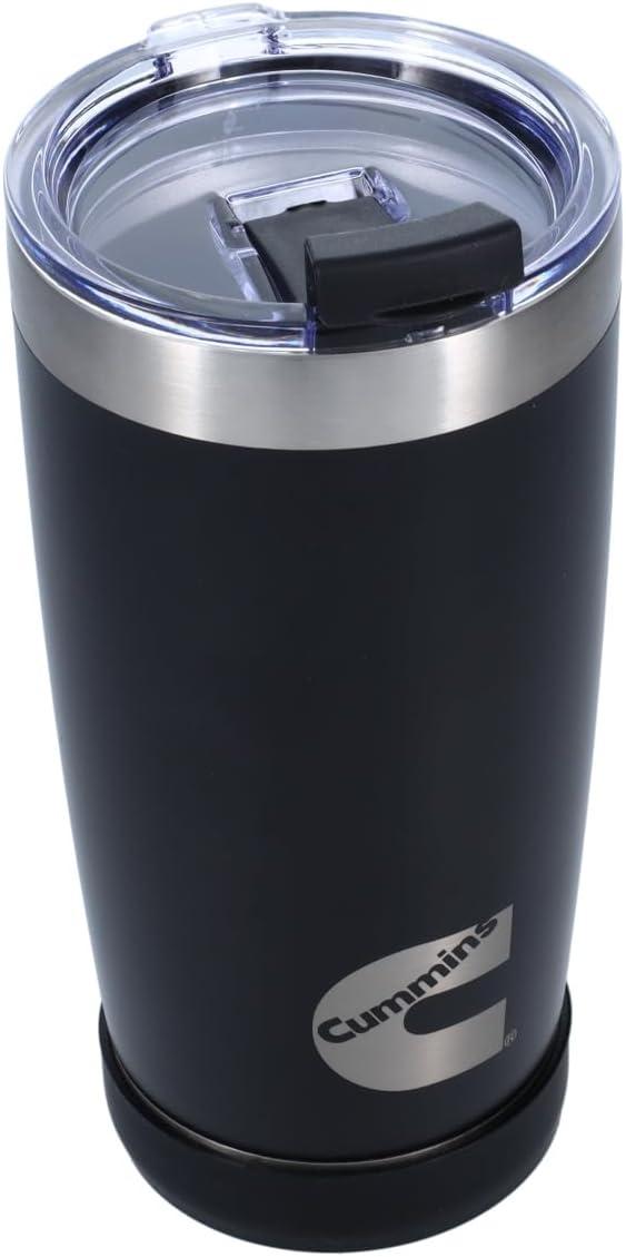 Cummins 20oz Tumbler Stainless Steel Reusable Travel Coffee Mug Double Wall Insulated Thermal Coffee Mug with Snap Seal, Red Matte(Matte Black)