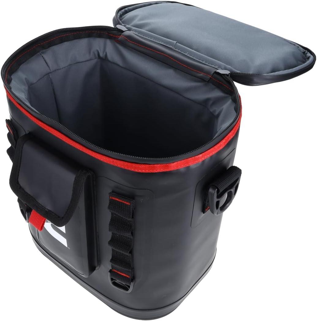 Cummins Portable Soft Cooler Bag CMN34718 12-Can Double-Laminated Insulated Cooler with Strap, 48-Hour Ice Retention Adult Insulated Thermal Bag for Work Camp Beach – Black