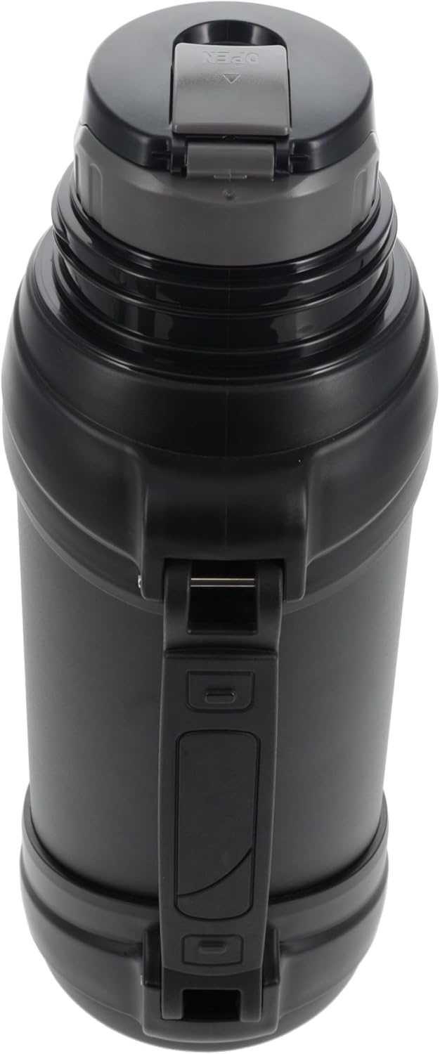 Cummins CMNTHERMOSSS Large 2-Liter Stainless Steel Insulated Water Bottle 67-Ounce Vacuum-Insulated Thermal-Chrome and Red(Black)