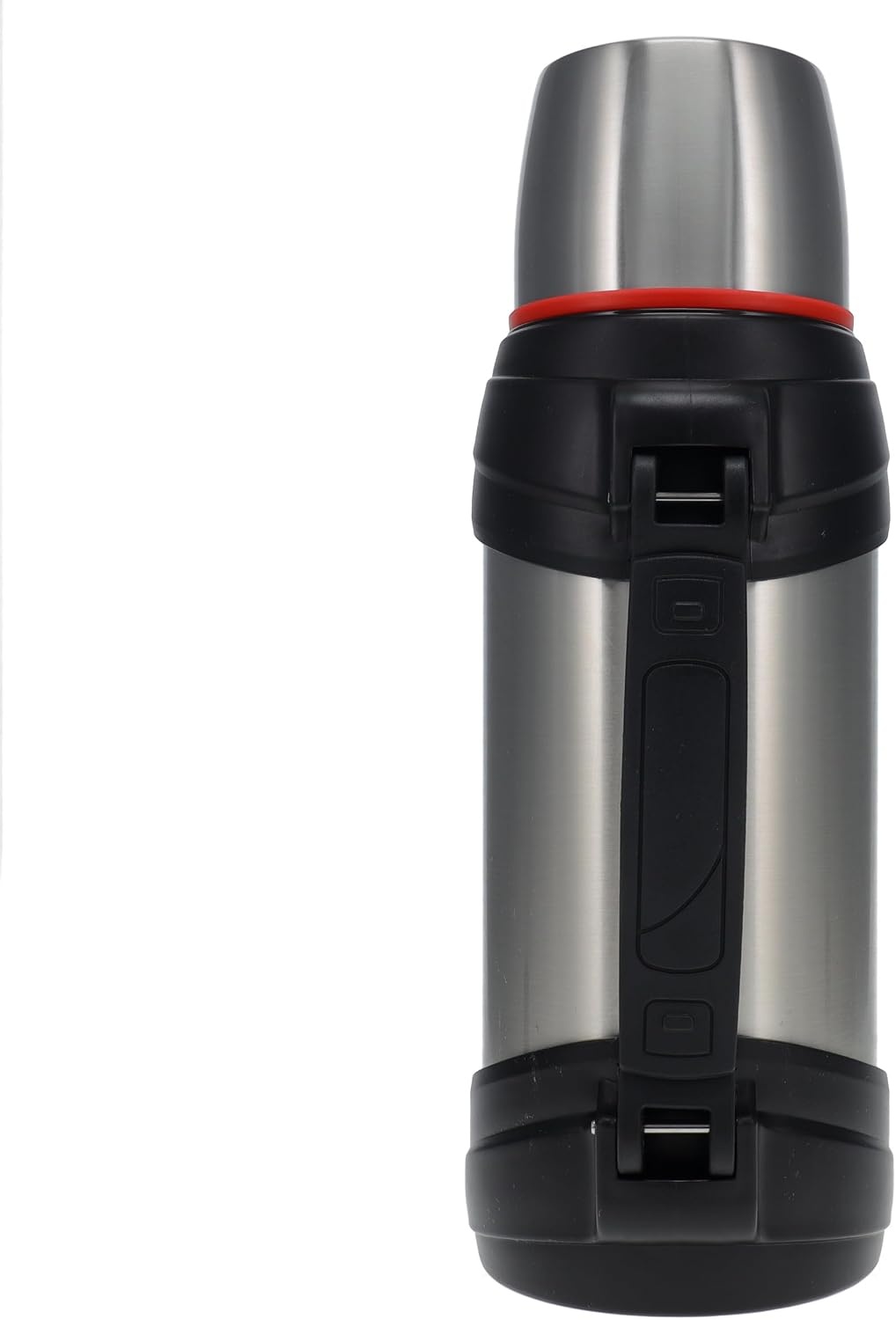 Cummins CMNTHERMOSSS Large 2-Liter Stainless Steel Insulated Water Bottle 67-Ounce Vacuum-Insulated Thermal-Chrome and Red(Silver)