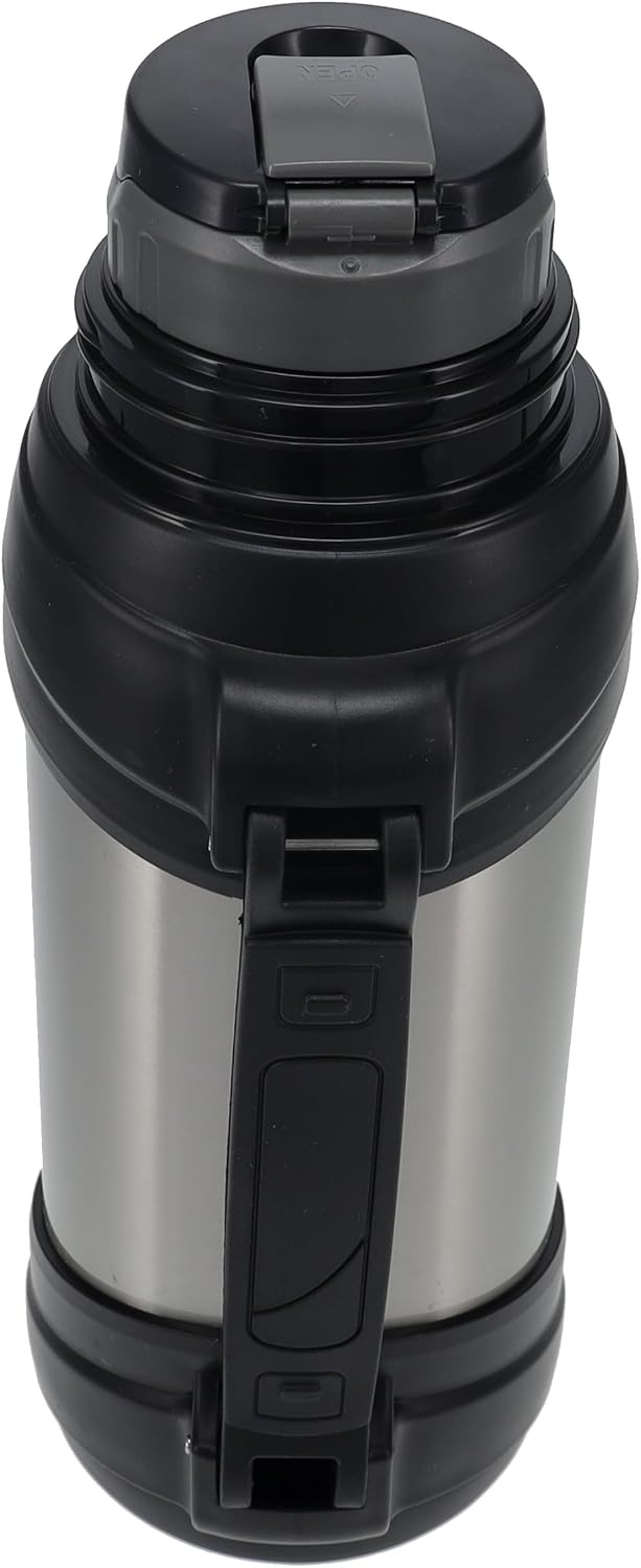 Cummins CMNTHERMOSSS Large 2-Liter Stainless Steel Insulated Water Bottle 67-Ounce Vacuum-Insulated Thermal-Chrome and Red(Silver)
