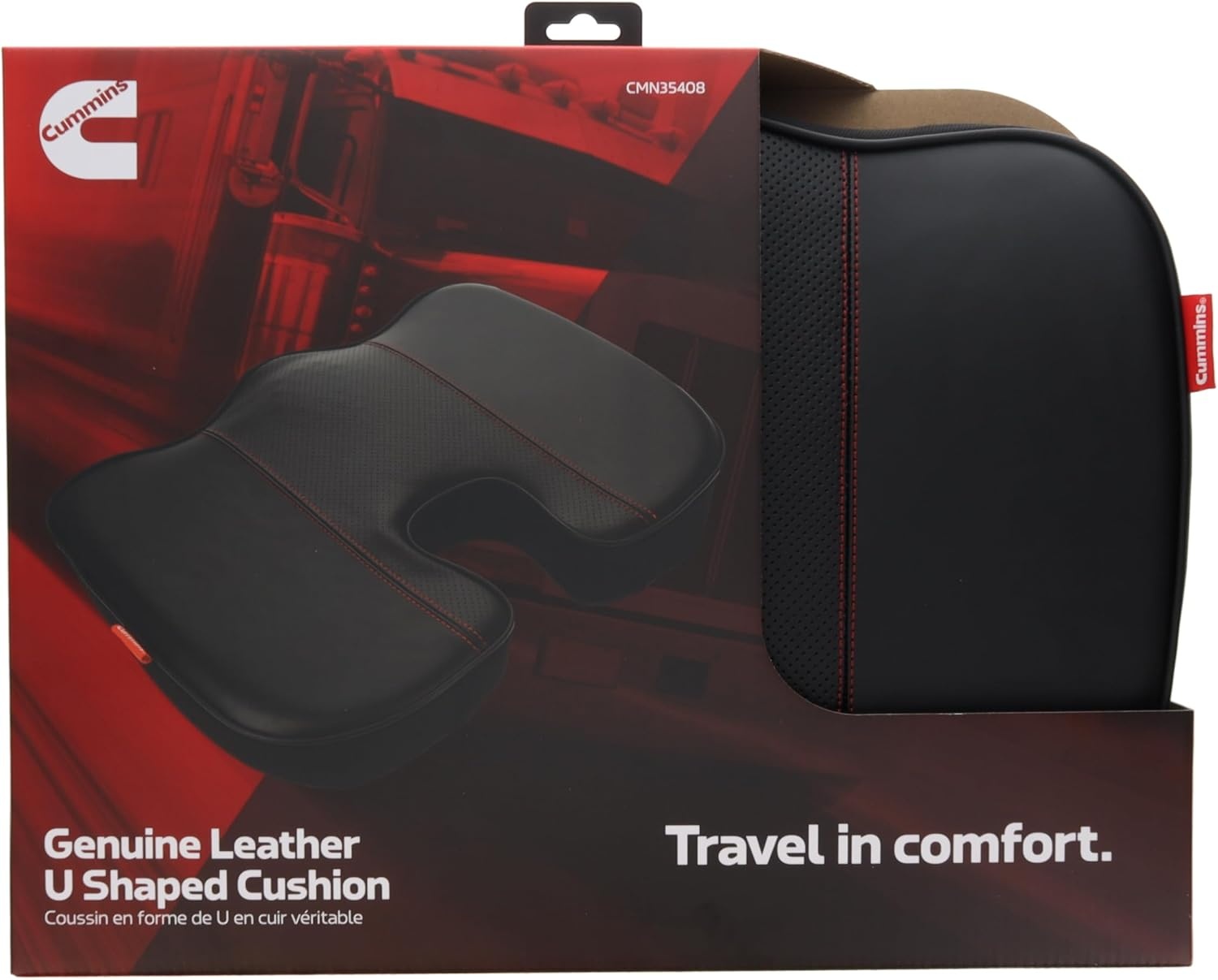 Cummins Genuine Leather U Shaped Cushion