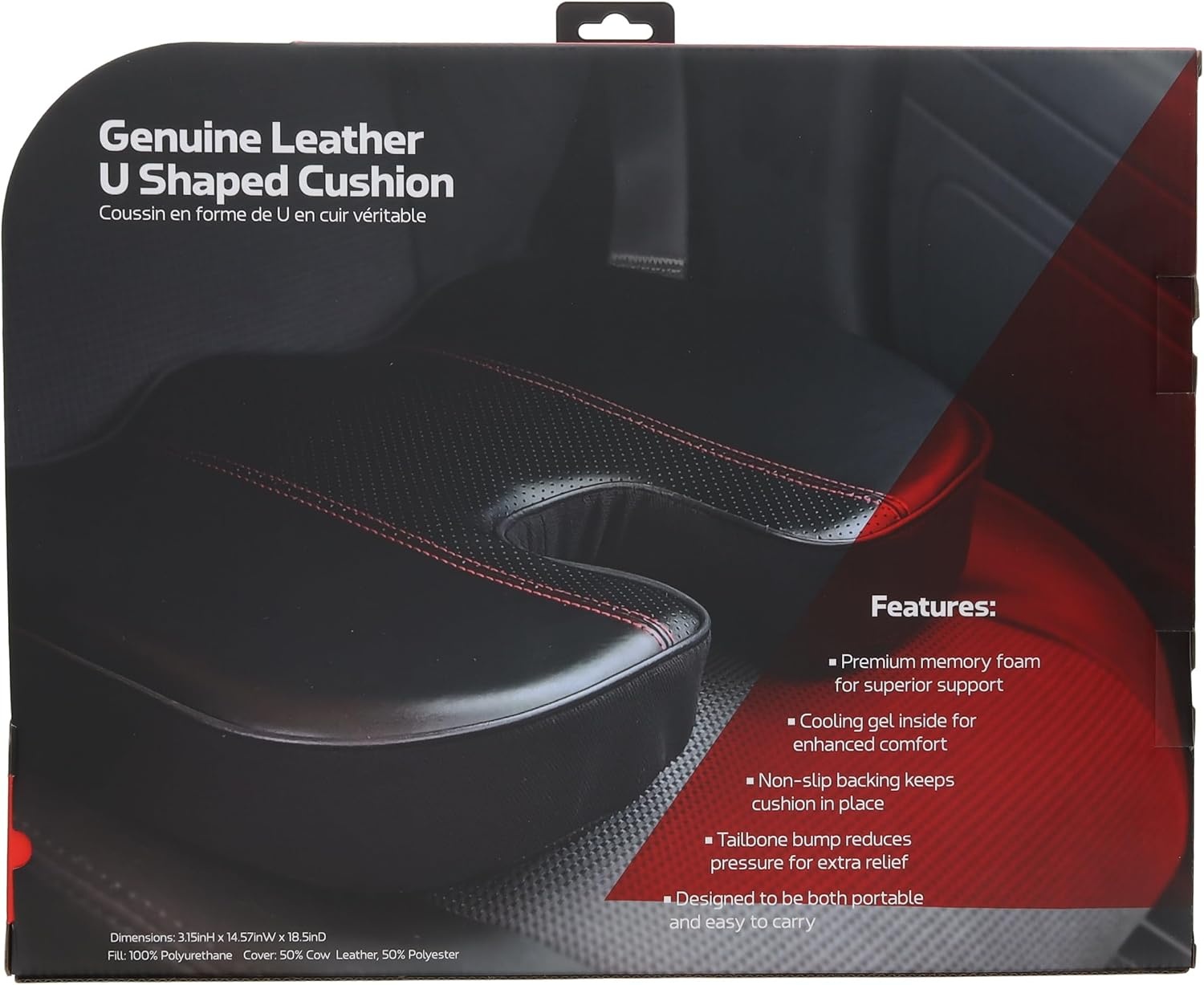 Cummins Genuine Leather U Shaped Cushion