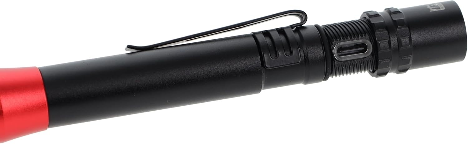 Cummins CMN35362 Pro Series Ignition Rechargeable Flashlight 500 Lumen LED Multiple Light Modes Pocket Pen Clip Flashlight