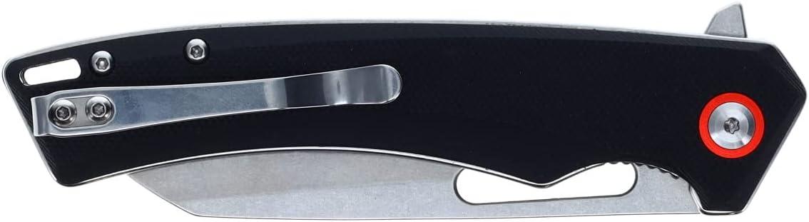 Cummins Pocket Knife 3.5-Inch Blade CMN4725 Hot Shot Liner Lock Tactical Folding Knife High Carbon Steel Ball-Bearing Open Close – Black