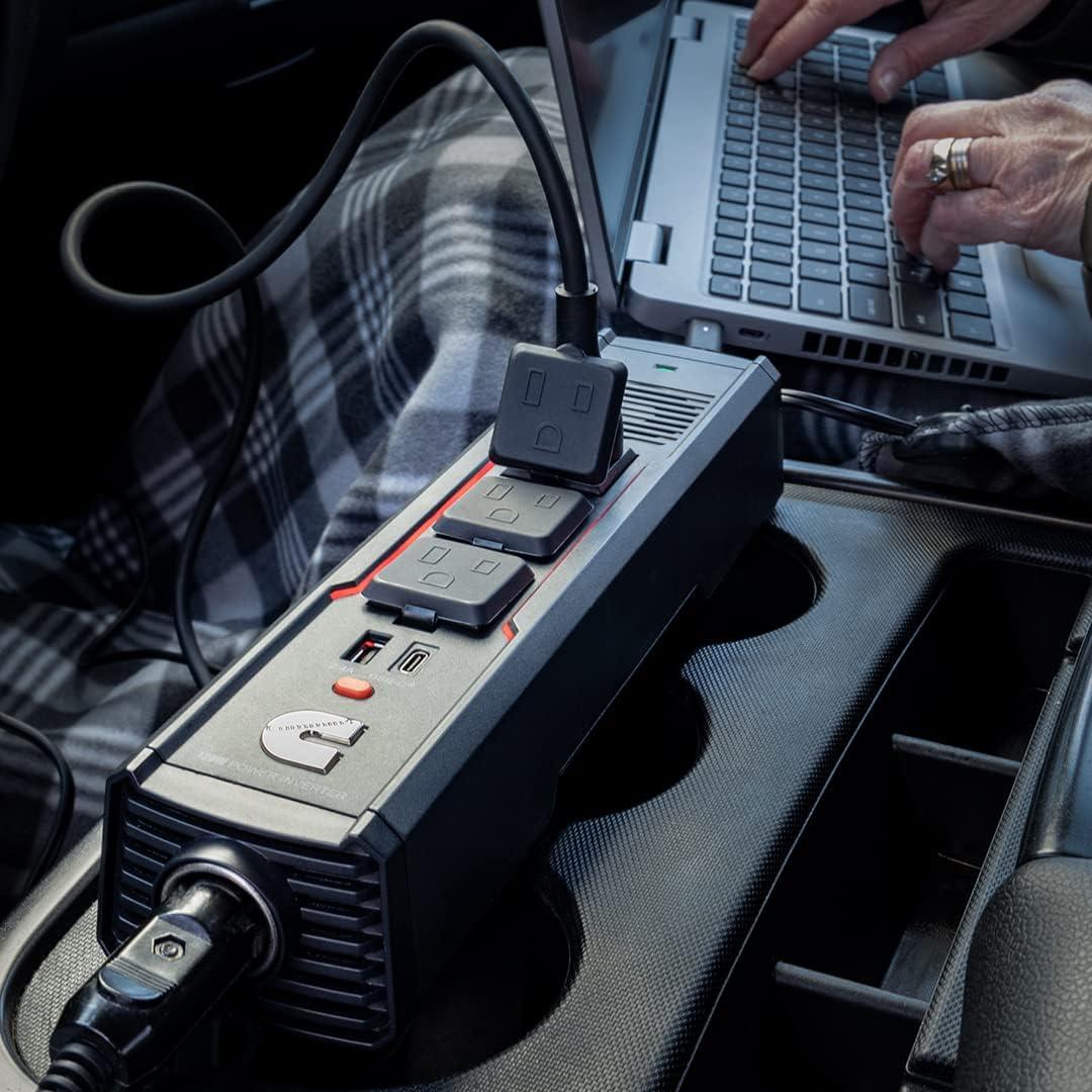Cummins 120 Watt Cupholder Inverter with Dual AC Outlets DC to AC Car Inverter 12v to 110v CMN120C(CMN120S)