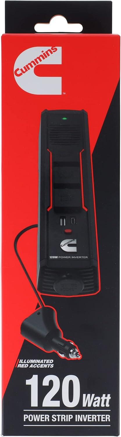 Cummins 120 Watt Cupholder Inverter with Dual AC Outlets DC to AC Car Inverter 12v to 110v CMN120C(CMN120S)