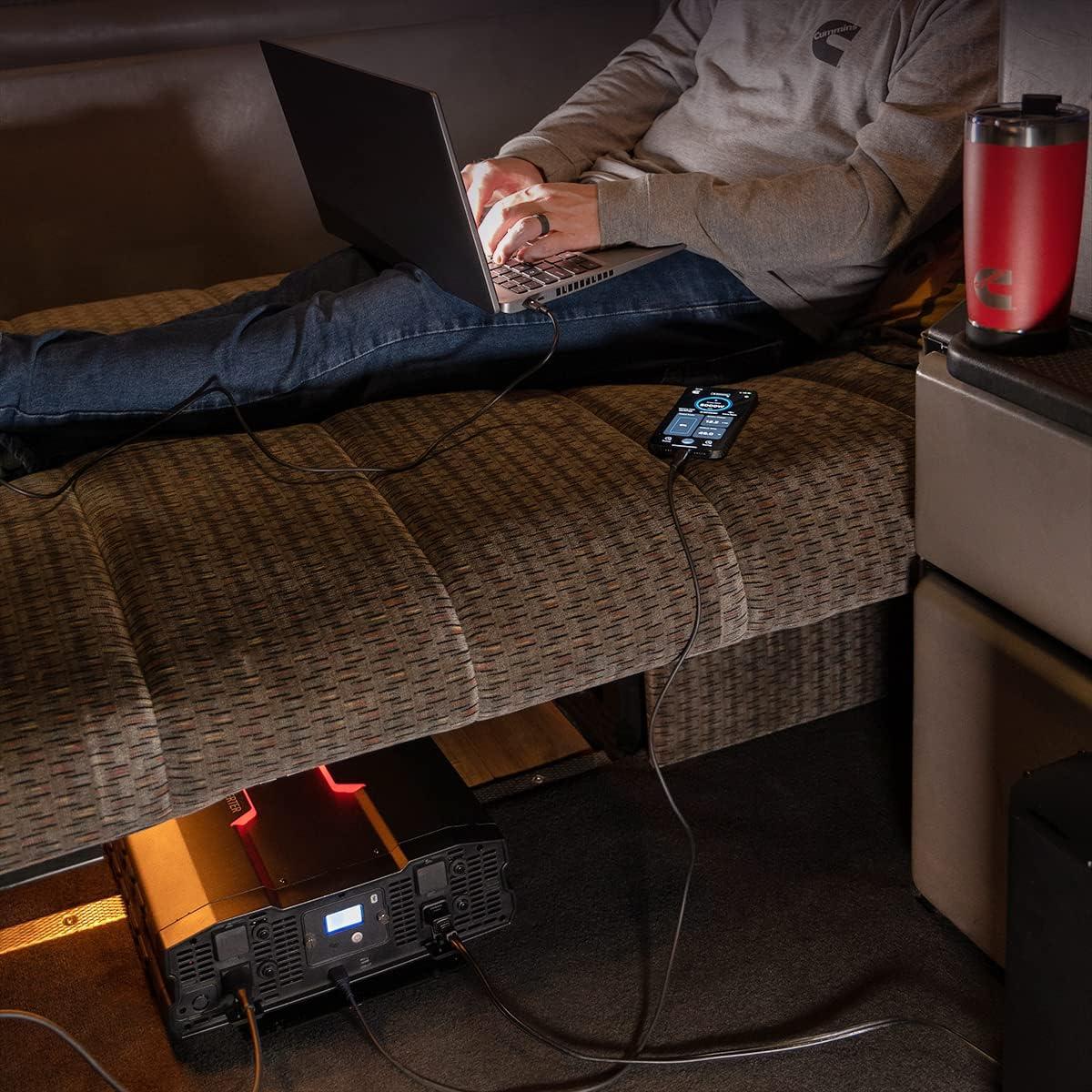 Cummins 3000 Watts Inverter Modified Sine Wave Truck Inverter 12 Volts to 110 Volts Four AC Outlets Two USB Ports (Plus Cable Kit)- CMN3000W – Inverters for Vehicles, Van Life, Camping(5000 Watts)