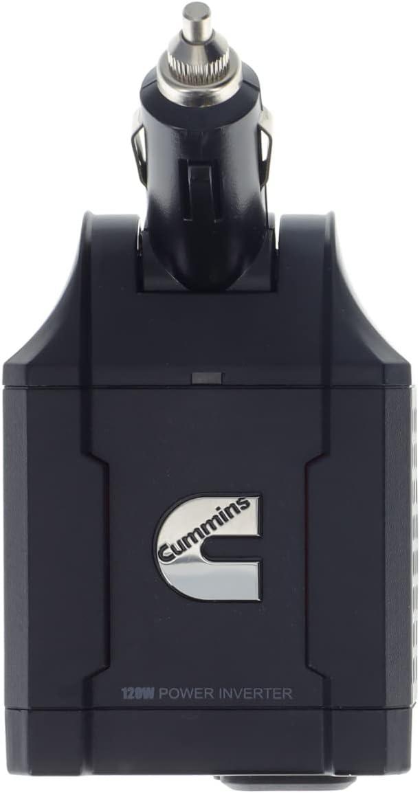 Cummins 120 Watt Cupholder Inverter with Dual AC Outlets DC to AC Car Inverter 12v to 110v CMN120C(CMN120D)