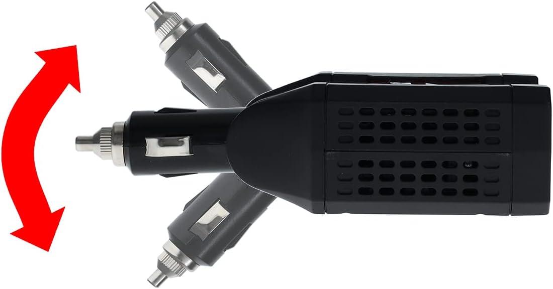Cummins 120 Watt Cupholder Inverter with Dual AC Outlets DC to AC Car Inverter 12v to 110v CMN120C(CMN120D)