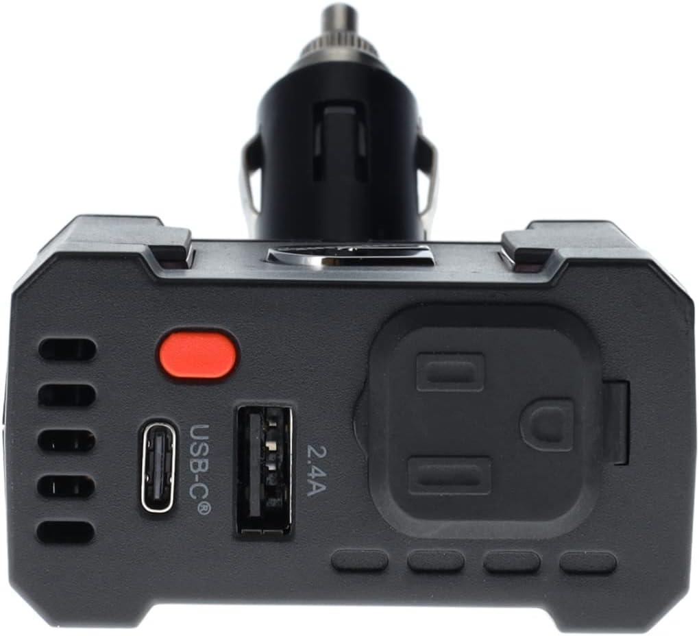 Cummins 120 Watt Cupholder Inverter with Dual AC Outlets DC to AC Car Inverter 12v to 110v CMN120C(CMN120D)