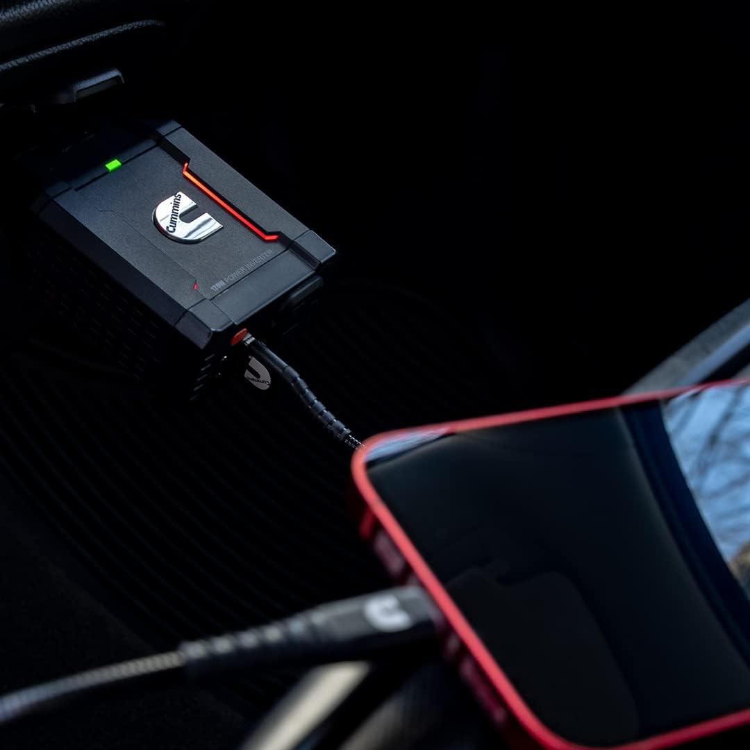 Cummins 120 Watt Cupholder Inverter with Dual AC Outlets DC to AC Car Inverter 12v to 110v CMN120C(CMN120D)