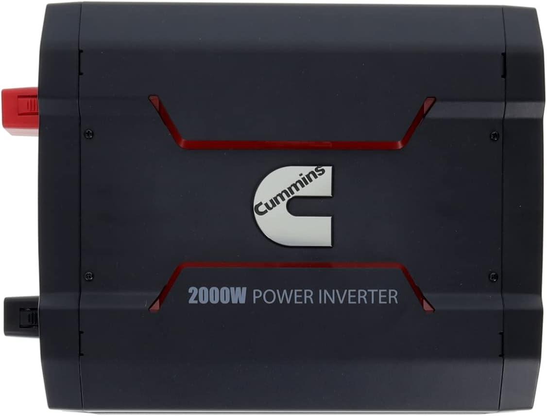 Cummins 3000 Watts Inverter Modified Sine Wave Truck Inverter 12 Volts to 110 Volts Four AC Outlets Two USB Ports (Plus Cable Kit)- CMN3000W – Inverters for Vehicles, Van Life, Camping(2000 Watts)