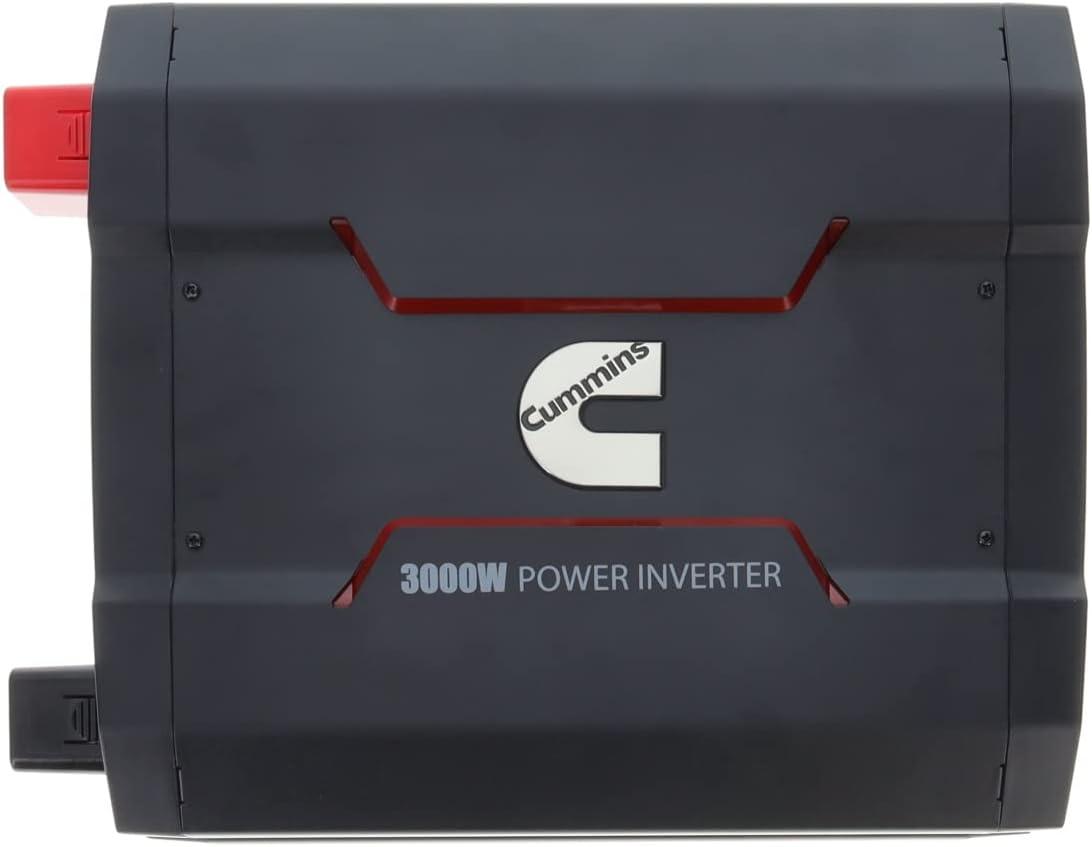 Cummins 3000 Watts Inverter Modified Sine Wave Truck Inverter 12 Volts to 110 Volts Four AC Outlets Two USB Ports (Plus Cable Kit)- CMN3000W – Inverters for Vehicles, Van Life, Camping(3000 Watts)