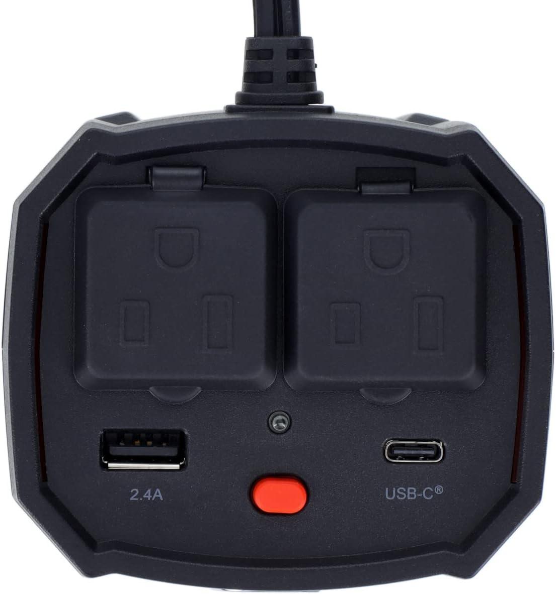 Cummins 120 Watt Cupholder Inverter with Dual AC Outlets DC to AC Car Inverter 12v to 110v CMN120C(CMN120C)