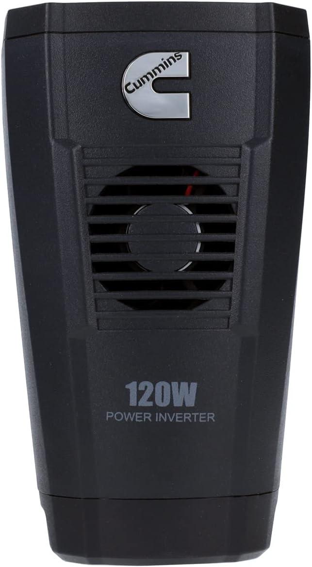 Cummins 120 Watt Cupholder Inverter with Dual AC Outlets DC to AC Car Inverter 12v to 110v CMN120C(CMN120C)